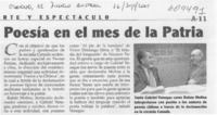 Poesía en el mes de la Patria  [artículo]
