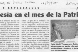 Poesía en el mes de la Patria  [artículo]