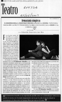 Demasiada simpleza  [artículo] Eduardo Guerrero del Río