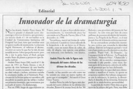 Innovador de la dramaturgia  [artículo]