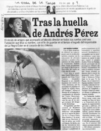Tras la huella de Andrés Pérez  [artículo] Fany Mazuela Figueroa