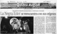 La Negra Ester se reencuentra con sus orígenes  [artículo] Fany Mazuela F.