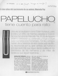 Papelucho tiene cuento para rato  [artículo] Loreto Novoa <y> Gabriela Püschel