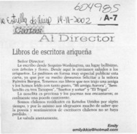 Libros de escritora ariqueña  [artículo] Emily