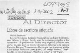 Libros de escritora ariqueña  [artículo] Emily