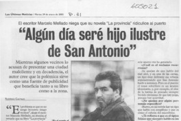 "Algún día seré hijo ilustre de San Antonio"  [artículo] Rodrigo Castillo