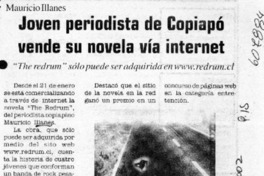 Joven periodista de Copiapó vende su novela vía internet  [artículo]