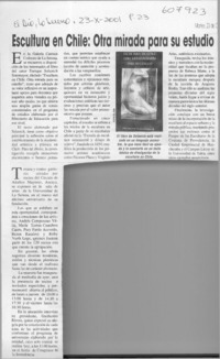 Escultura en Chile, otra mirada para su estudio  [artículo]