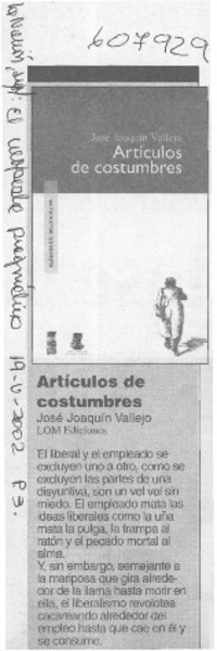 Artículos de costumbres  [artículo]