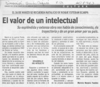 El Valor de un intelectual  [artículo] Mariela Navarro Fuentes