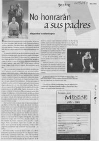 No honrarán a sus padres  [artículo] Alejandra Costamagna