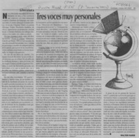 Tres voces muy personales  [artículo] Walter Garib