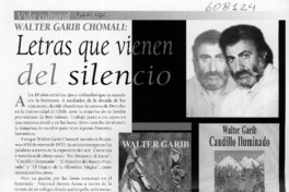 Letras que vienen del silencio  [artículo] Daniella Nazal