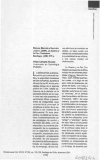 La guerra y la paz ciudadana  [artículo] Diego Campos Álvarez