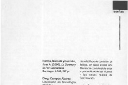 La guerra y la paz ciudadana  [artículo] Diego Campos Álvarez