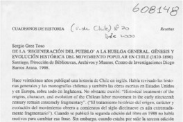 De la "regeneración del pueblo" a la huelga general  [artículo] Brian Loveman