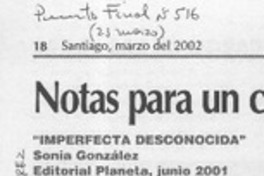 Imperfecta desconocida  [artículo] Fernando Jerez