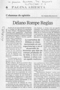 Délano Rompe reglas  [artículo] Ramón Díaz Eterovic