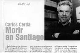 Morir en Santiago  [artículo]