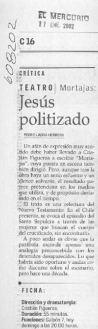 Jesús politizado  [artículo] Pedro Labra Herrera