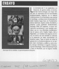 Fundamentalismos islámicos  [artículo]