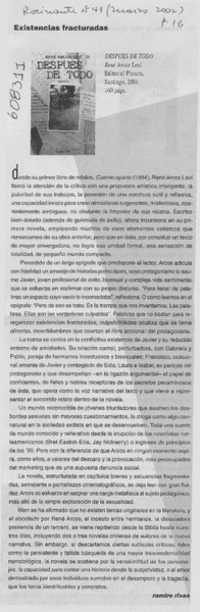 Existencias fracturadas  [artículo] Ramiro Rivas