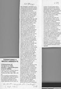 Territorio y medio ambiente  [artículo]