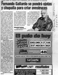 Fernando Gallardo se pondrá ojotas y chupalla para criar avestruces  [artículo]