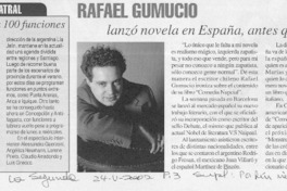 Rafael Gumucio lanzó novela en España, antes que en Chile  [artículo]