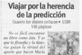 Viajar por la herencia de la predicción  [artículo] X. P.