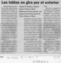 Las tablas en gira por el exterior  [artículo]