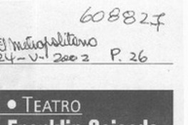 Franklin Caicedo retorna de la mano de Ibsen  [artículo]