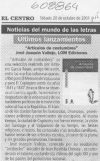 "Artículos de costumbres"  [artículo]