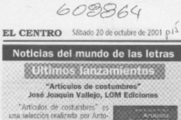 "Artículos de costumbres"  [artículo]