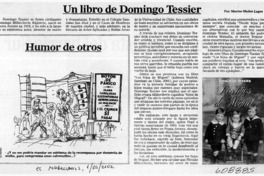 Un libro de Domingo Tessier  [artículo] Marino Muñoz Lagos