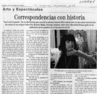 Correspondencias con historias  [artículo]
