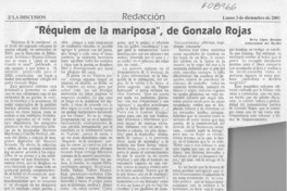 "Réquiem de la mariposa", de Gonzalo Rojas  [artículo] Berta López Morales