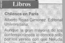 Chilenos en París  [artículo]