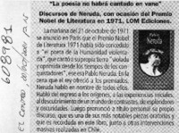 "La poesía no habrá cantado en vano"  [artículo]