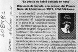 "La poesía no habrá cantado en vano"  [artículo]