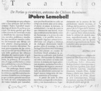 !Pobre Lemebel¡  [artículo] José Pablo Jofré