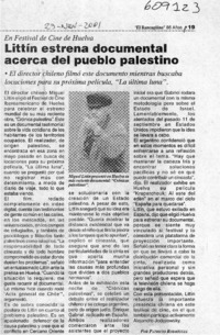 Littín estrena documental acerca del pueblo palestino  [artículo] Patricio Rodríguez