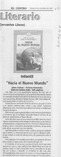 "Hacia el nuevo mundo"  [artículo]