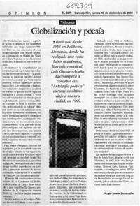 Globalización y poesía  [artículo] Sergio Ramón Fuentealba
