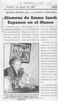 Alumnas de Emma Jauch exponen en el Museo  [artículo]