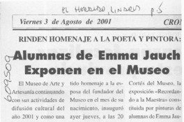 Alumnas de Emma Jauch exponen en el Museo  [artículo]
