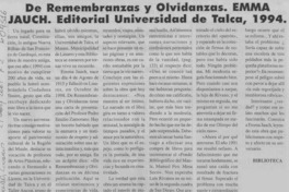 De remembranzas y olvidanzas, Emma Jauch