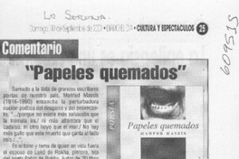 "Papeles quemados"