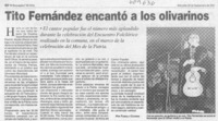 Tito Fernández encantó a los olivarino  [artículo] Fabiola Cáceres