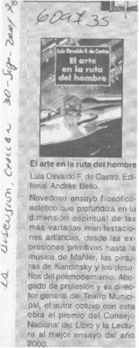 El arte en la ruta del hombre  [artículo]